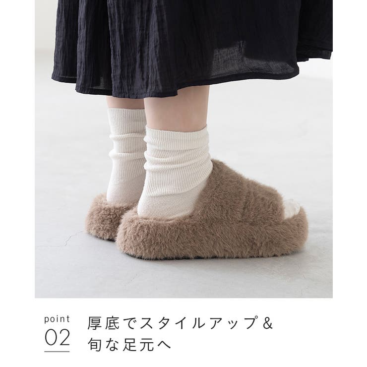 ファーサンダル 厚底 厚底サンダル | welleg | 詳細画像16 