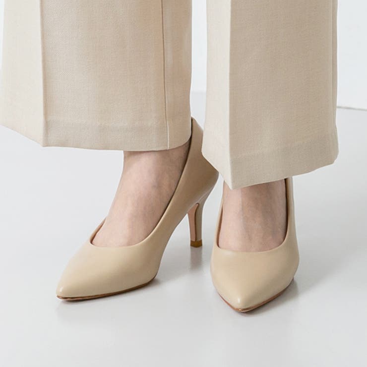 1001アイボリーpu | 軽量 静音 走れるパンプス | welleg