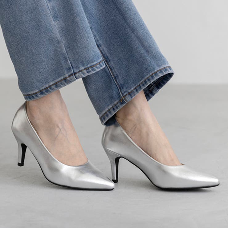 1140シルバーPU | 軽量 静音 走れるパンプス | welleg