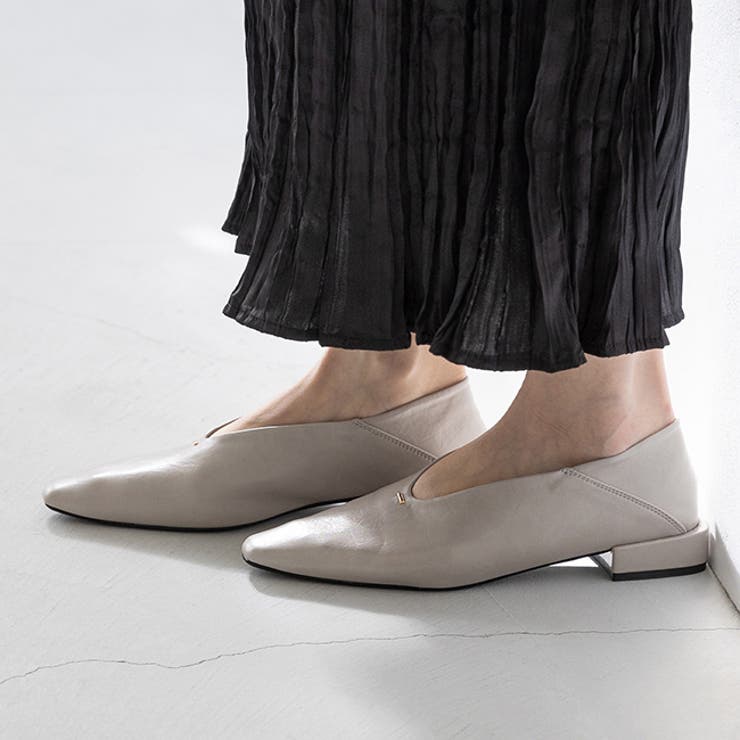 1011ライトグレーPU | パンプス バブーシュ スクエアトゥ | welleg