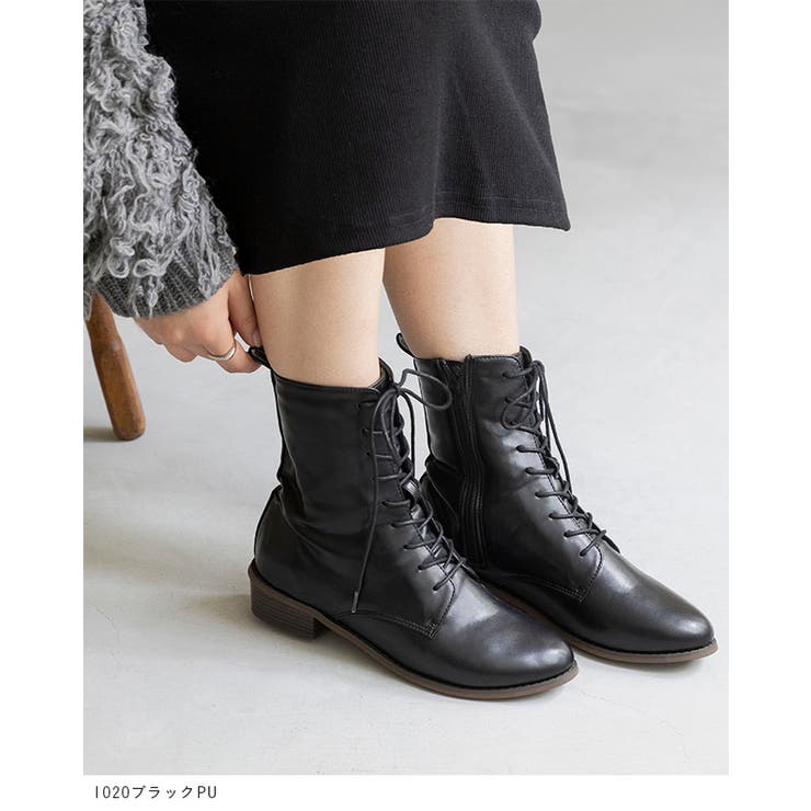 ミドルブーツ レディース レースアップブーツ | welleg | 詳細画像10 