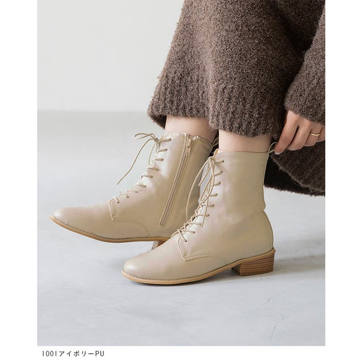 ミドルブーツ レディース レースアップブーツ | welleg | 詳細画像15 