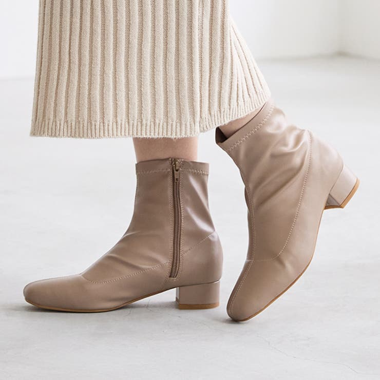 1034グレージュPU | ブーツ ショート ショートブーツ | welleg