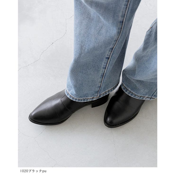 ポインテッドトゥ ローヒール サイドゴア | welleg | 詳細画像5 