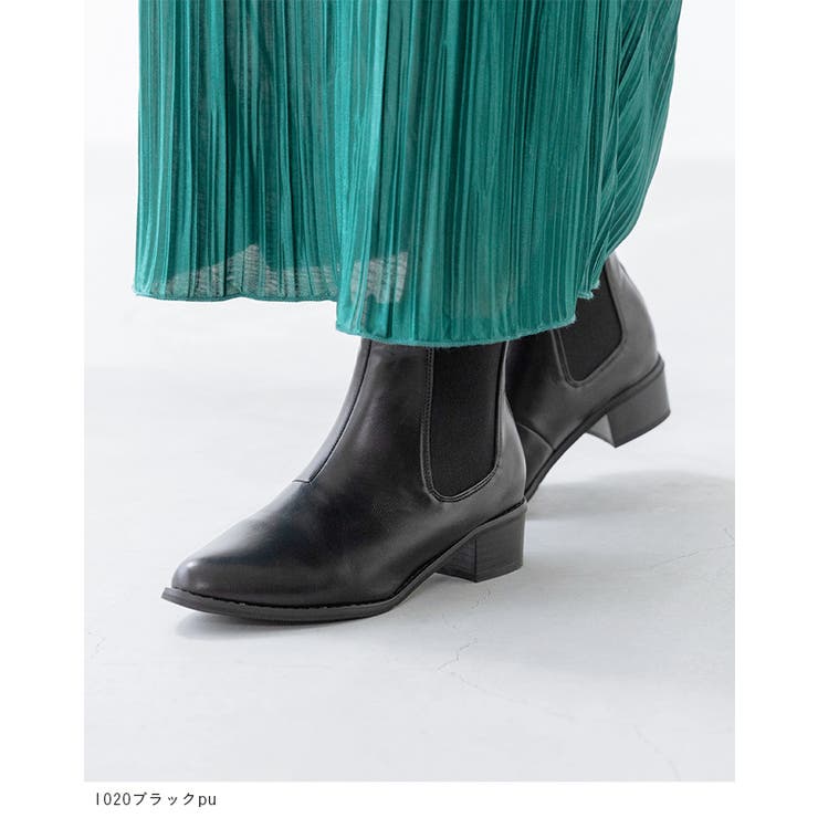 ポインテッドトゥ ローヒール サイドゴア | welleg | 詳細画像7 