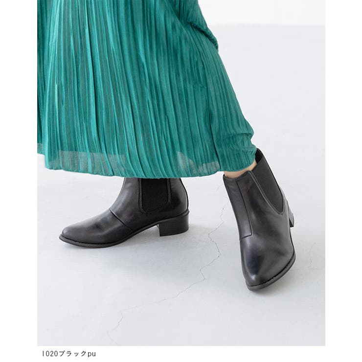 ポインテッドトゥ ローヒール サイドゴア | welleg | 詳細画像8 