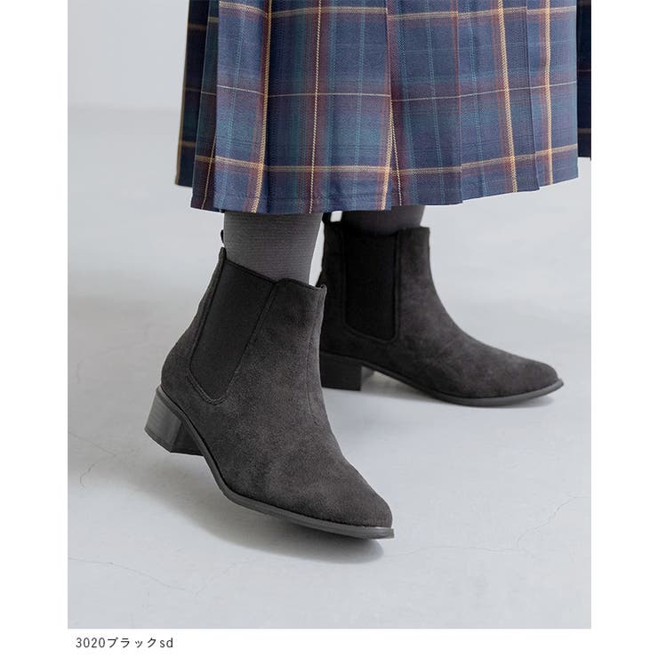 ポインテッドトゥ ローヒール サイドゴア | welleg | 詳細画像13 