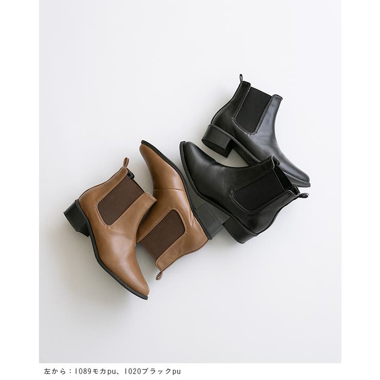 ポインテッドトゥ ローヒール サイドゴア | welleg | 詳細画像14 