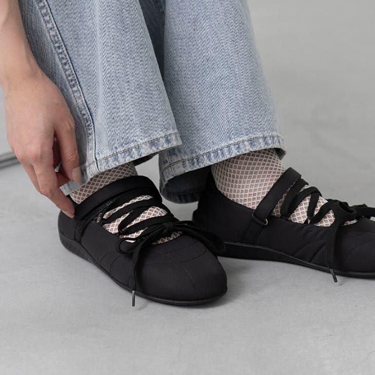 4020ブラックCL | スニーカー レディース バレエスニーカー | welleg