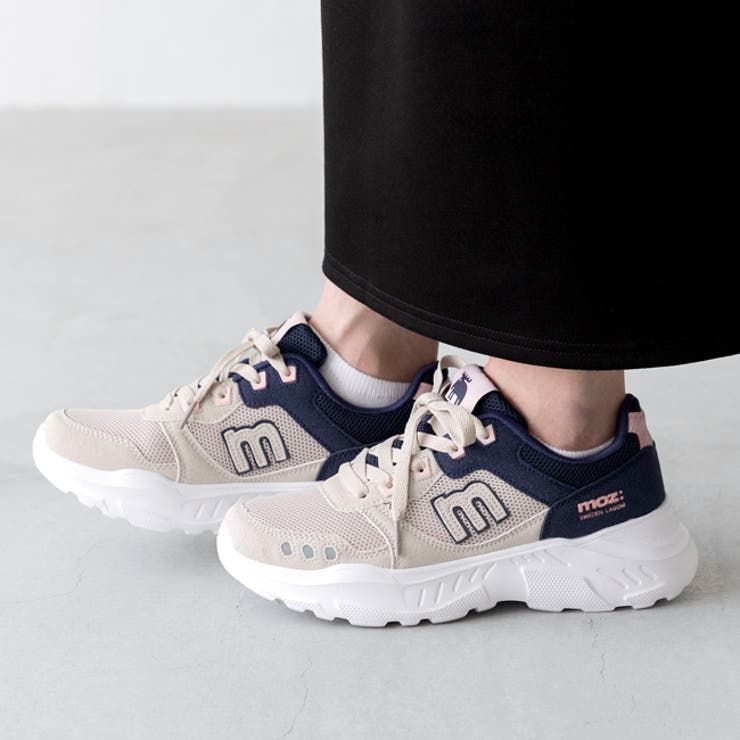 4014グレーxネイビー | モズ moz スニーカー | welleg