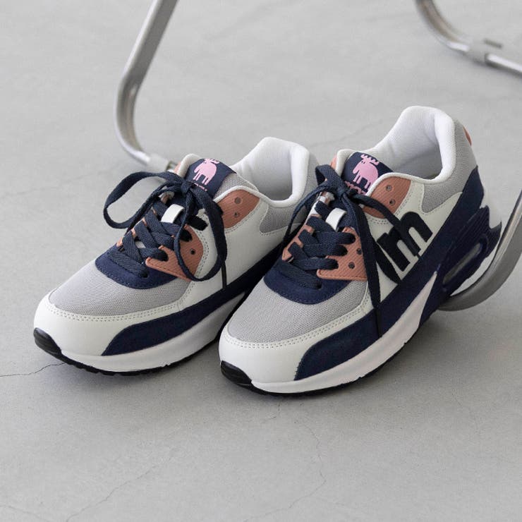 1235ネイビーxグレーPU | モズ moz スニーカー | welleg