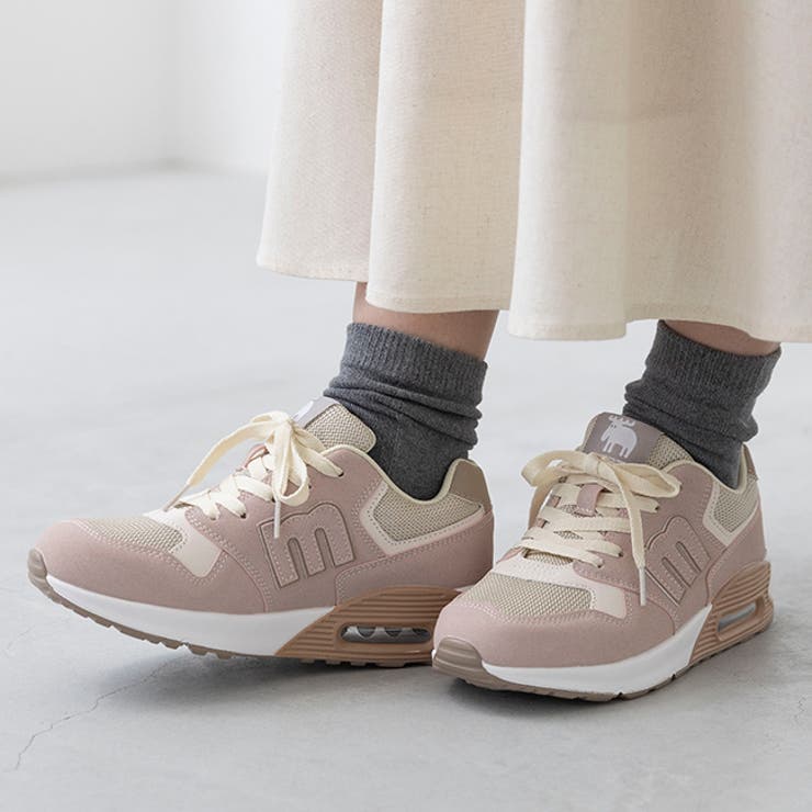 3221ピンクxベージュ | モズ moz スニーカー | welleg