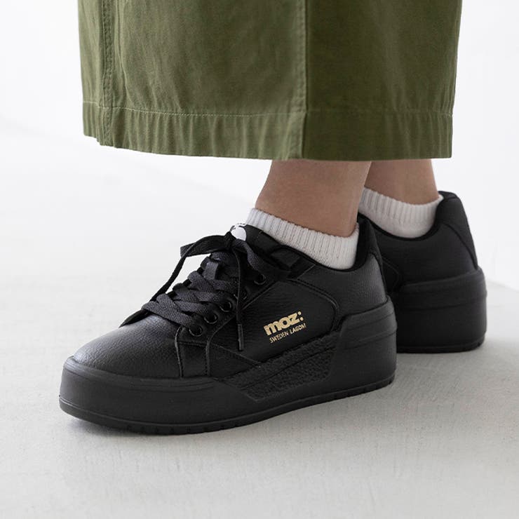 1020ブラックPU | モズ moz スニーカー | welleg