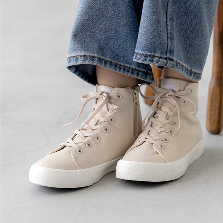 6031アイボリー | moz モズ スニーカー | welleg