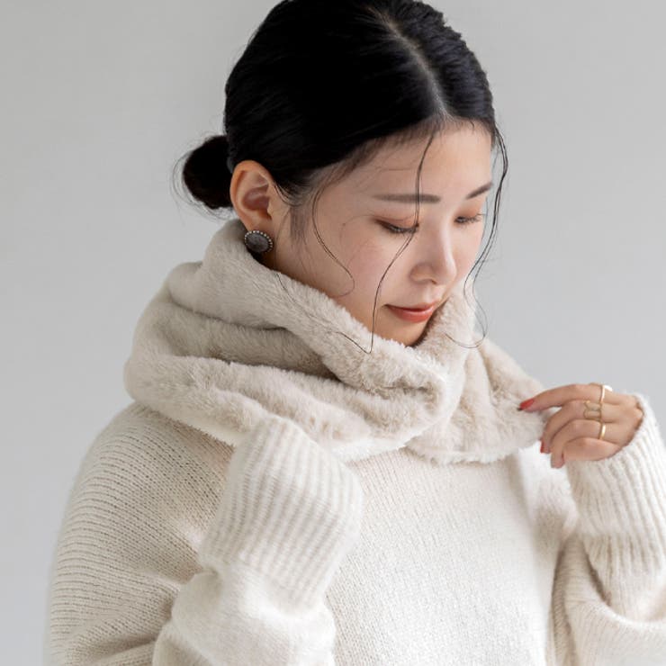 Stone  ウール ハーフジップ ネックウォーマー PLUS】ダブルジップネックウォーマー｜WOMEN｜250HAP70-248I｜AZUL BY