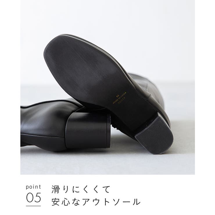 ロングブーツ レディース チャンキーヒール | welleg | 詳細画像17 