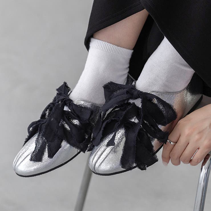 1140シルバーPU | パンプス フラットシューズ ぺたんこパンプス | welleg