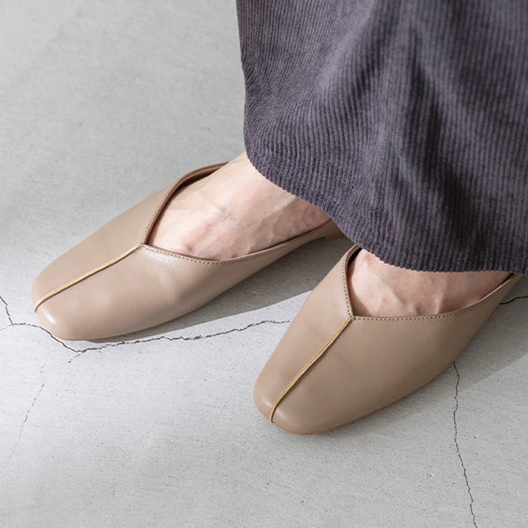 グレージュシーム/スムース調 | パンプス ぺたんこ 2way | welleg