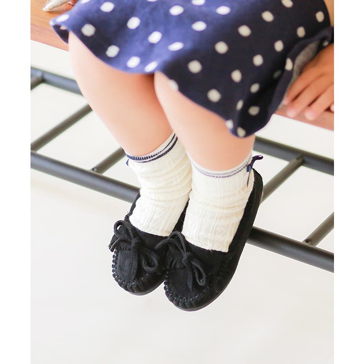 フリンジモカシンカジュアルキッズシューズ女の子男の子