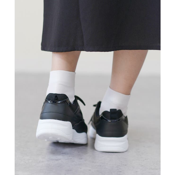 ダッドスニーカー レディース 厚底 女の子 おしゃれ かわいい 可愛い 黒 品番 Hsys Welleg ウェレッグ のレディースファッション通販 Shoplist ショップリスト