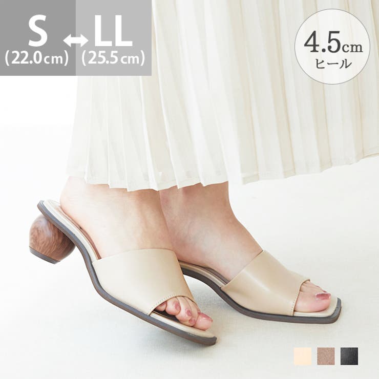 スプリングシステム 黒サンダル 22.0 EEEE(2WAYサテンパール スプリングシステム 黒サンダル 22.0 EEEE(2WAYサテンパール