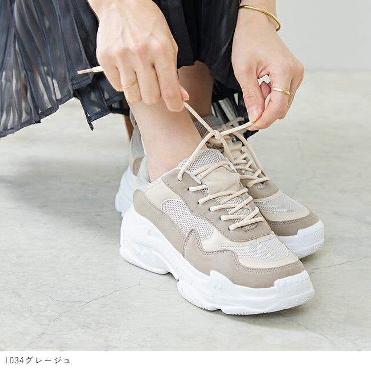 厚底ソール スニーカー レディース[品番：HSYS0009988]｜welleg