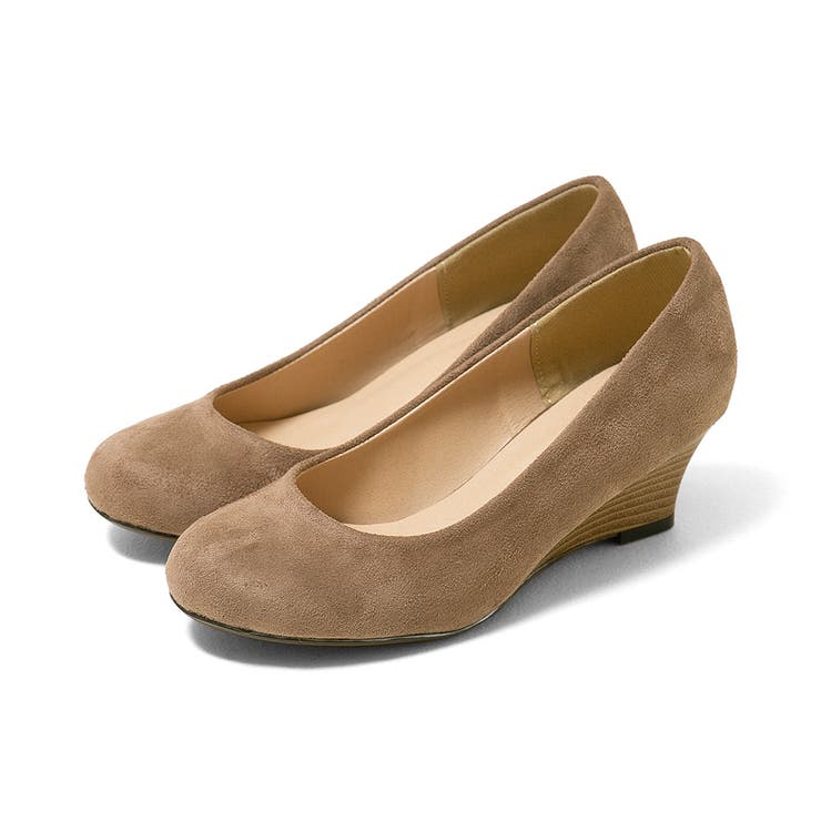 3034グレージュウェッジsd | 選べる3タイプ 5cmヒール ラウンドトゥ | welleg