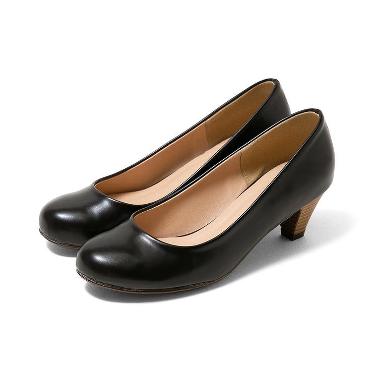 1029ブラックpu | 選べる3タイプ 5cmヒール ラウンドトゥ | welleg