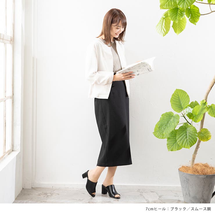 オフィスで履き替え オフィスミュールサンダル 7㎝ヒールver | welleg | 詳細画像5 