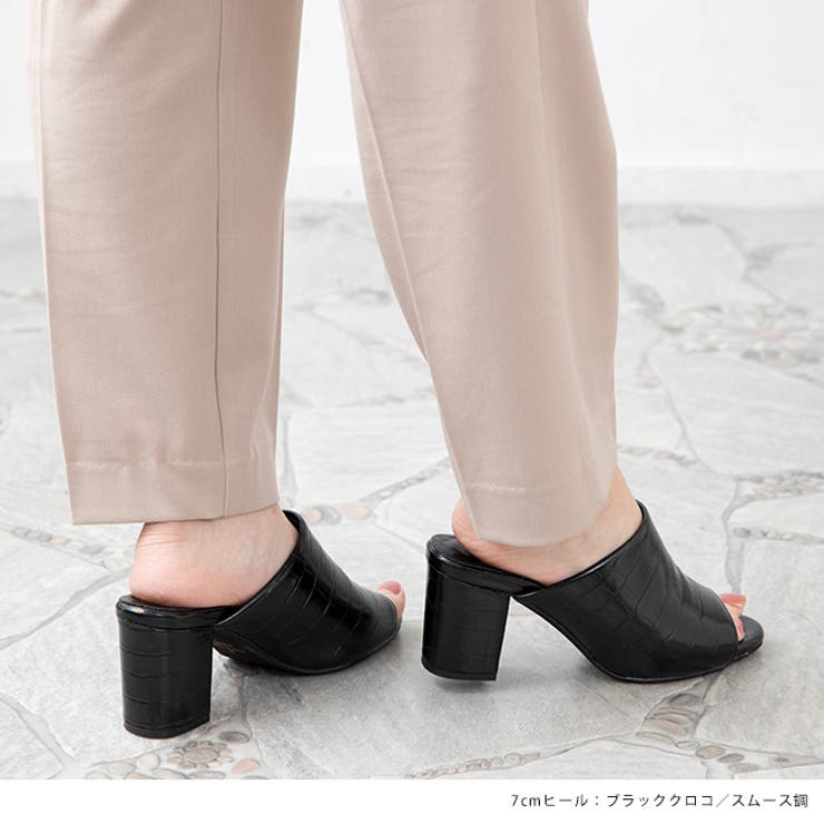 オフィスで履き替え オフィスミュールサンダル 7㎝ヒールver | welleg | 詳細画像7 