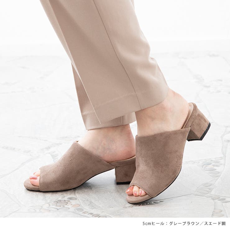 オフィスで履き替え オフィスミュールサンダル 5㎝ヒールver | welleg | 詳細画像13 