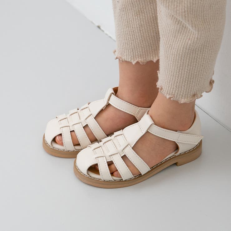 1001アイボリーPU | キッズ サンダル グルカサンダル | welleg