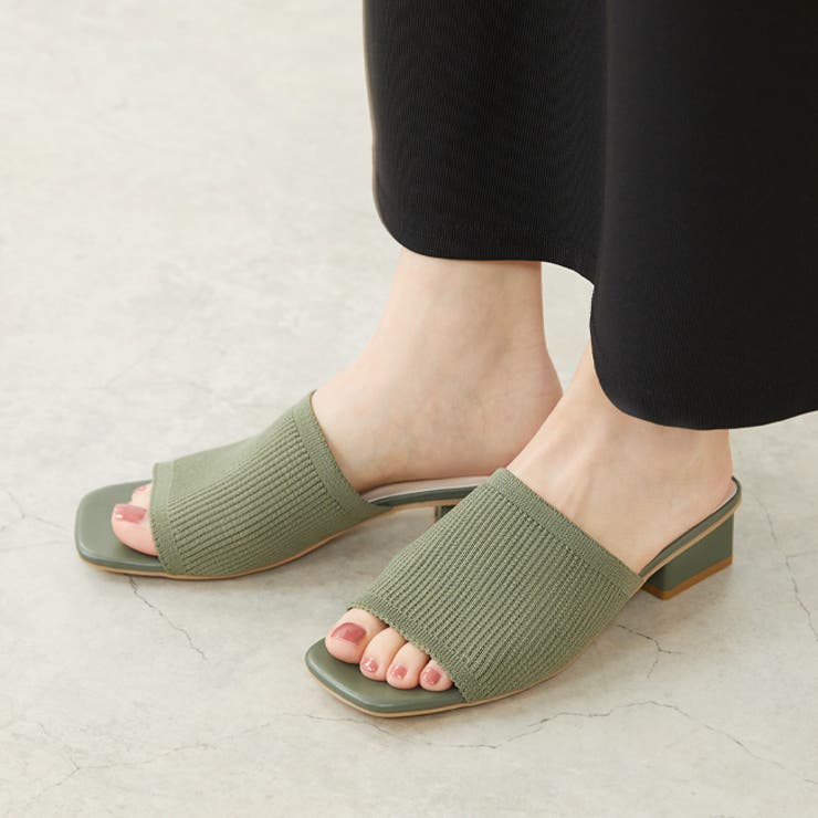 4054グリーンCL | ミュール サンダル レディース | welleg