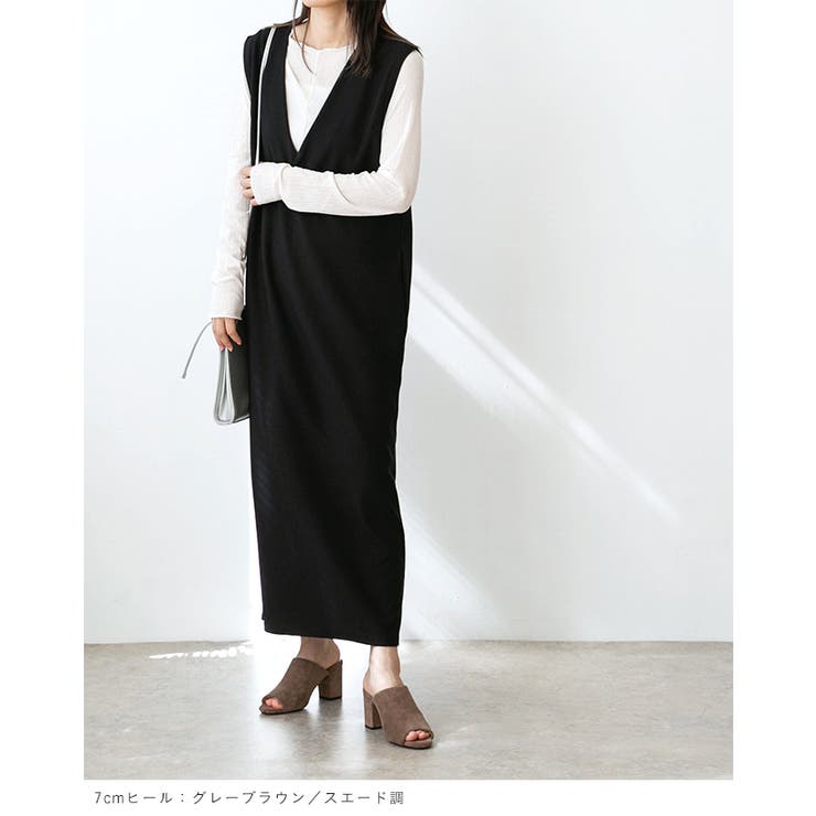 オフィスで履き替え オフィスミュールサンダル 7㎝ヒールver | welleg | 詳細画像12 