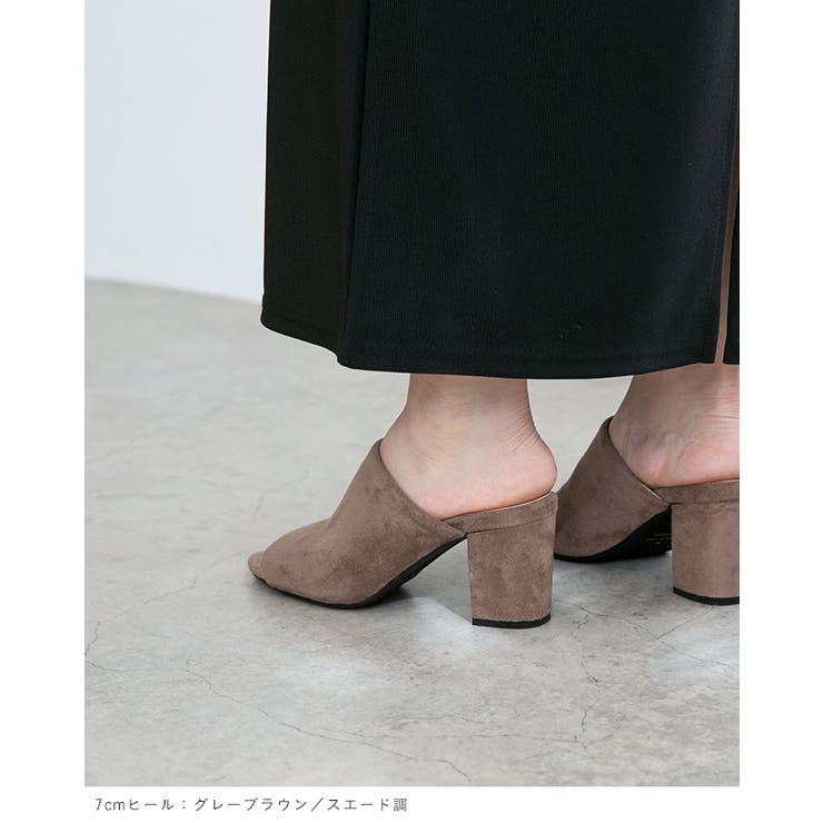オフィスで履き替え オフィスミュールサンダル 7㎝ヒールver | welleg | 詳細画像13 