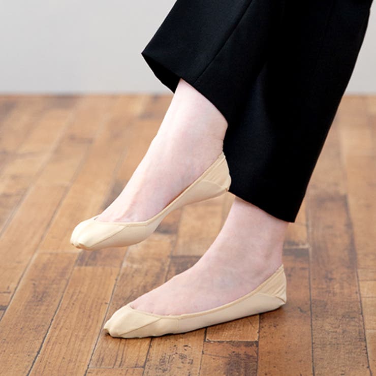 ベージュ／ナイロン | 3人に1人が買ってる！もう見えない！脱げない！超極浅 フットカバー かかとすべり… | welleg