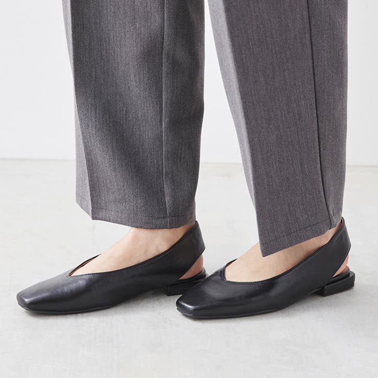 1020ブラックPU | パンプス フラットシューズ 走れる | welleg