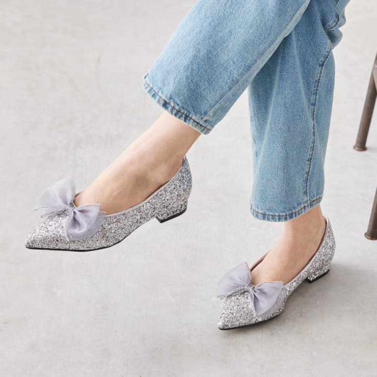 4140シルバーグリッター | パンプス 走れる 履きやすい | welleg