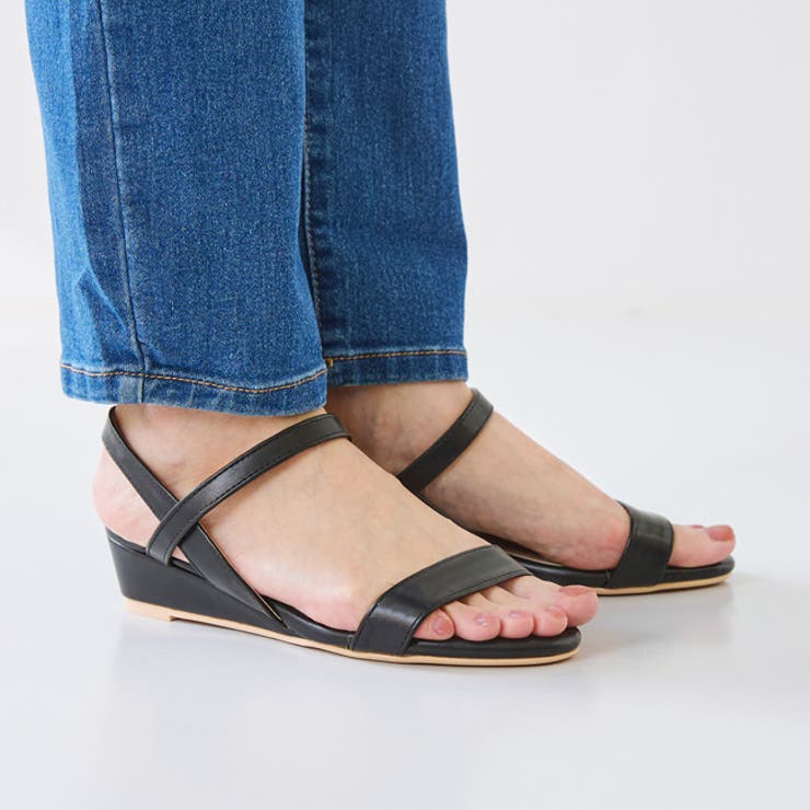 1020ブラックPU | ジュートサンダル レディース ストラップ | welleg