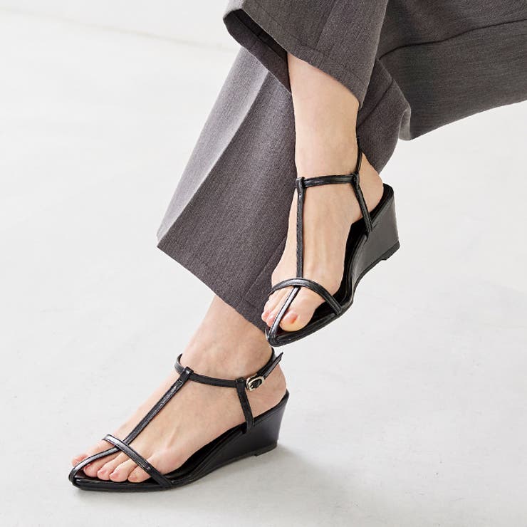 1020ブラックPU | ストラップサンダル 脱げない レディース | welleg