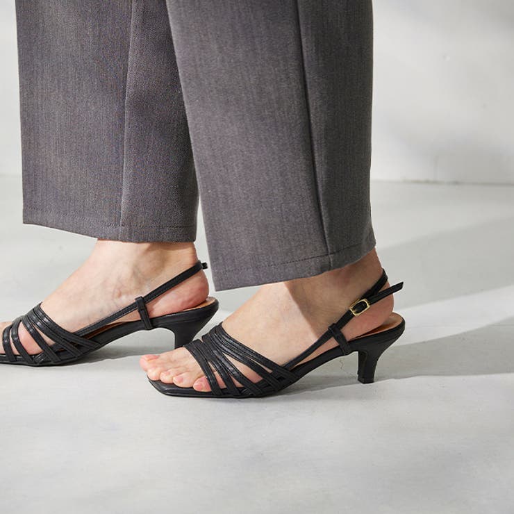 1020ブラックPU | ストラップサンダル 脱げない レディース | welleg
