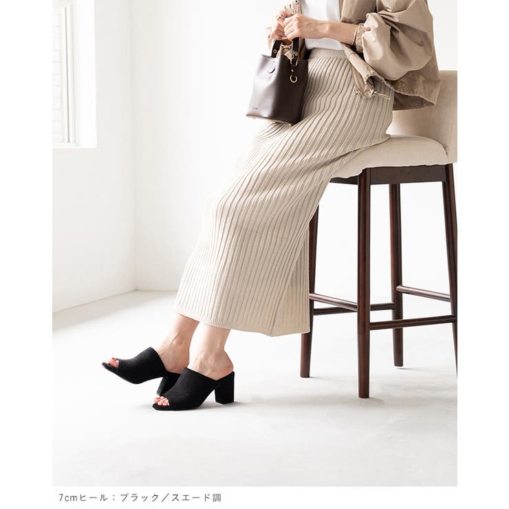 オフィスで履き替え オフィスミュールサンダル 7㎝ヒールver | welleg | 詳細画像15 