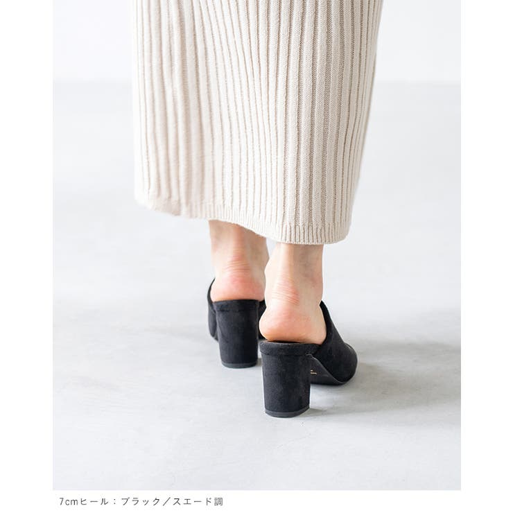 オフィスで履き替え オフィスミュールサンダル 7㎝ヒールver | welleg | 詳細画像16 