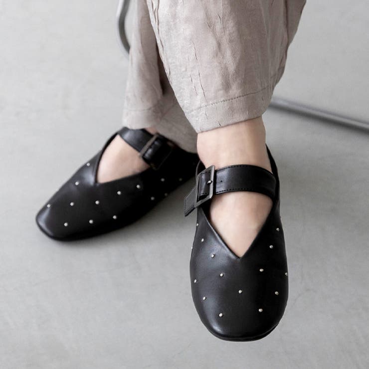 1020ブラックPU | パンプス 走れる スタッズ | welleg