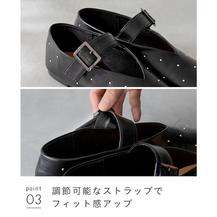 24h以内発送 ロックスタッズエナメルストラップパンプス　10㎝ 黒 ロックスタッズ エナメル ストラップパンプス100mm for