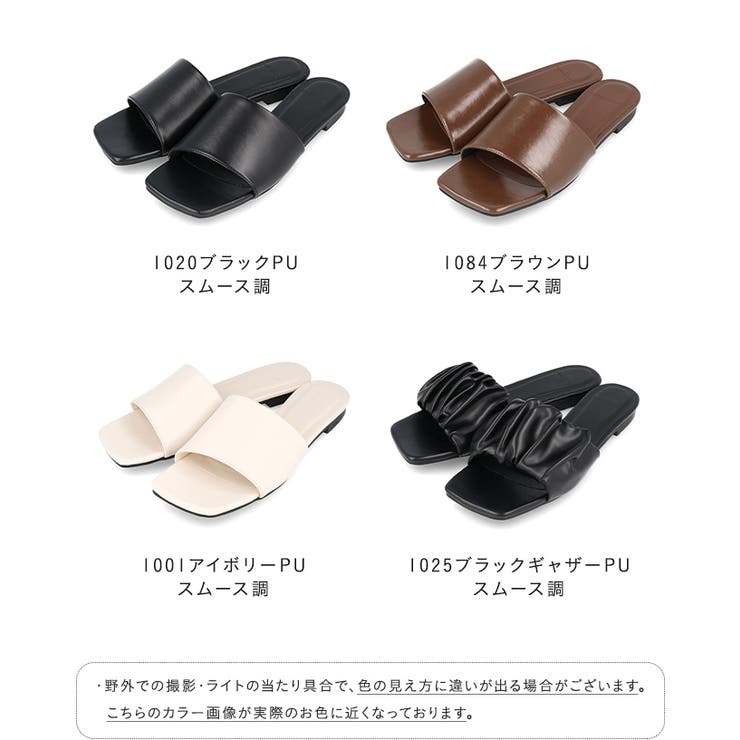 サンダル レディース スクエアトゥ | welleg | 詳細画像2 