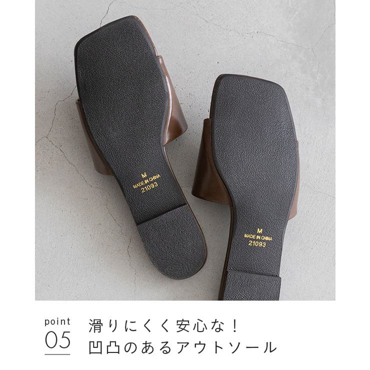 サンダル レディース スクエアトゥ | welleg | 詳細画像25 