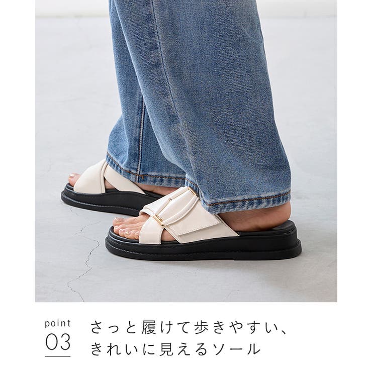 サンダル ゴールドバックル レディース | welleg | 詳細画像18 