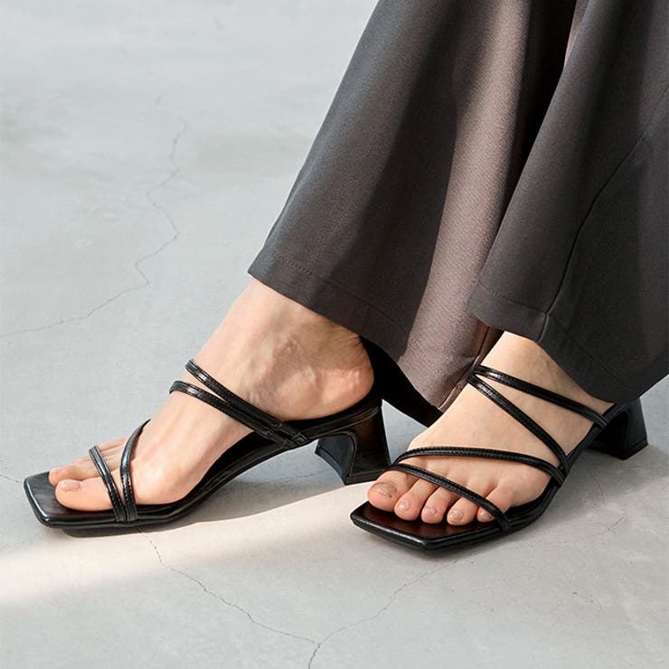 1020ブラックPU | ミュール サンダル 痛くない | welleg