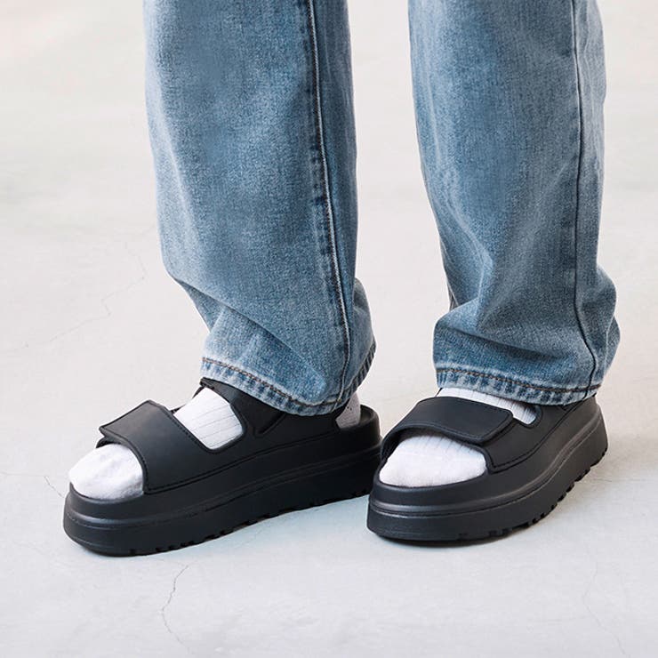 6001ブラック | サンダル 厚底 レディース | welleg